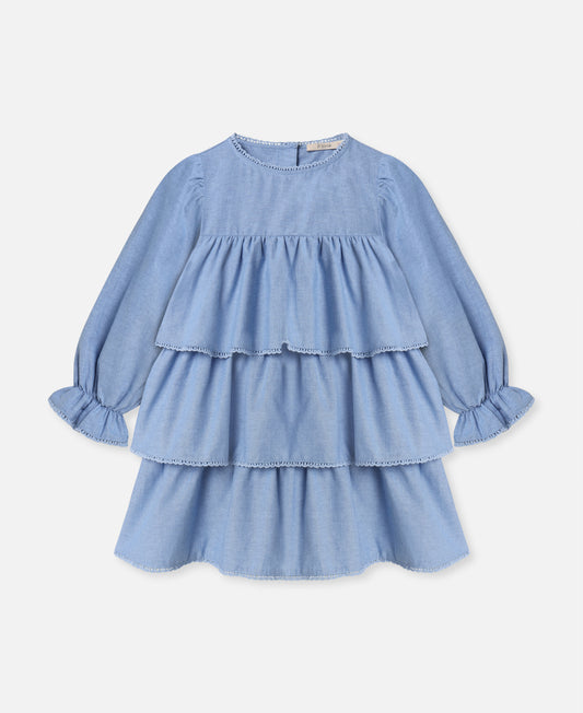 FLIINK CONNIE RUFFLE DRESS DRESS MARINA
