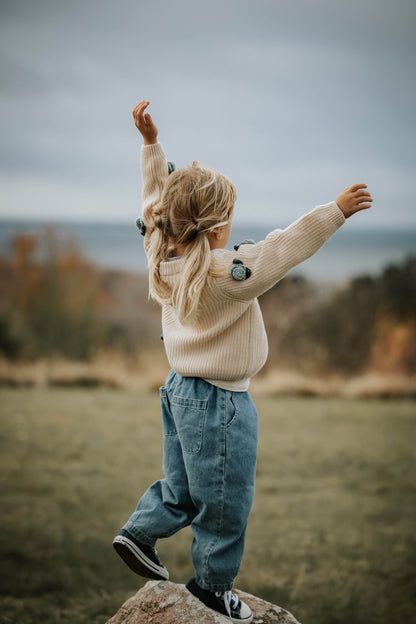 FLIINK COOL FLOWER CARDIGAN CARDIGAN SANDSHELL