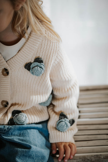 FLIINK COOL FLOWER CARDIGAN CARDIGAN SANDSHELL