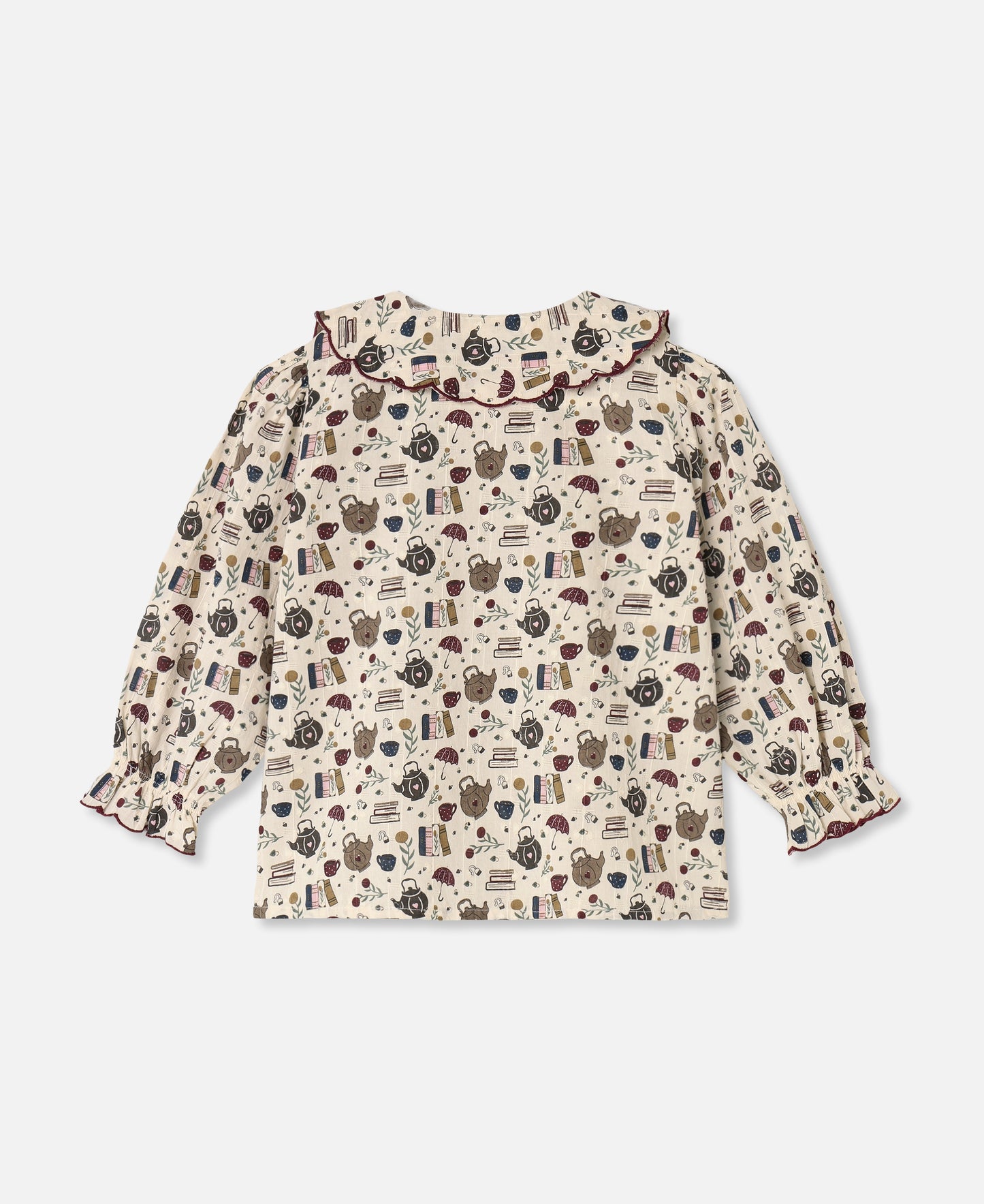 FLIINK COSY LS BLOUSE BLOUSE SANDSHELL AOP