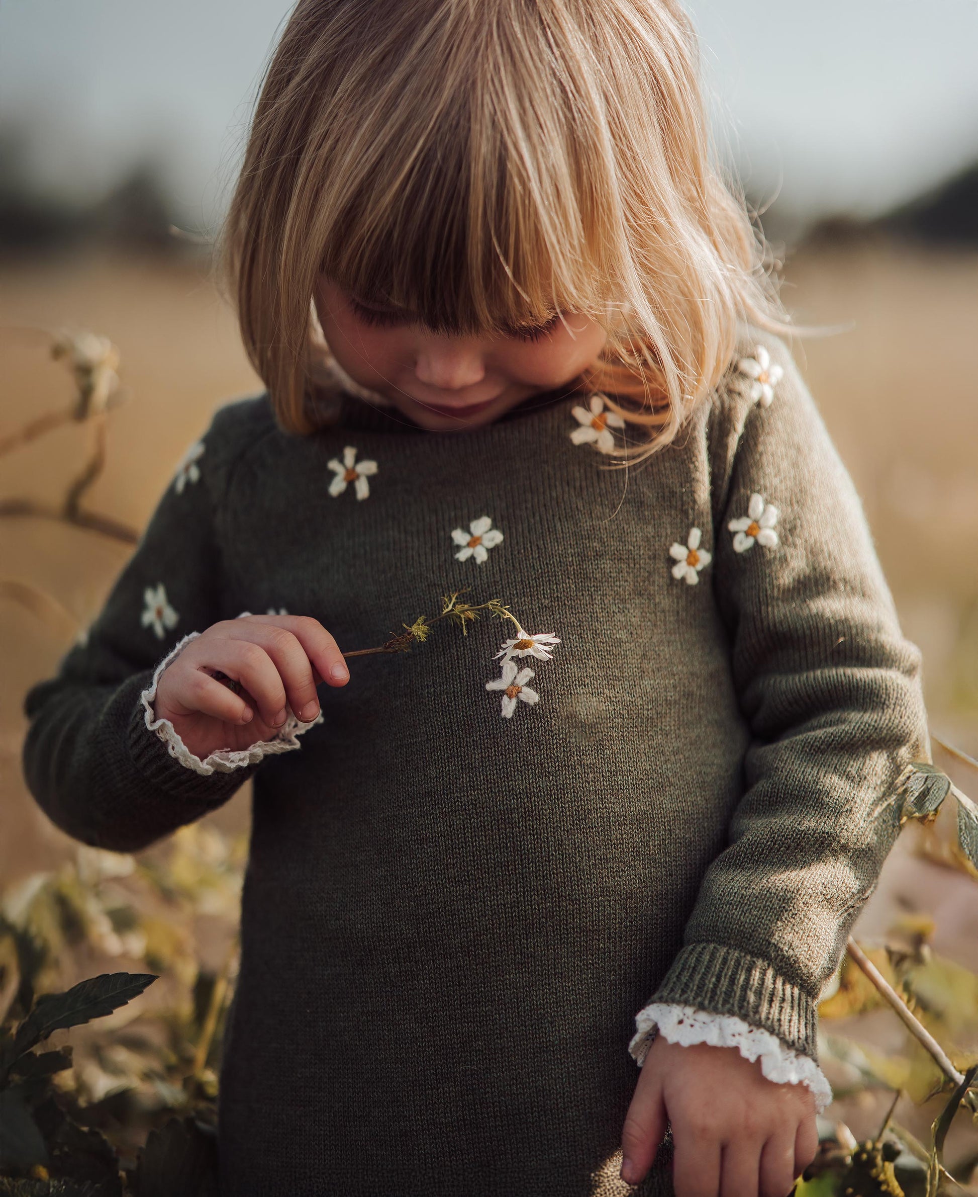 FLIINK DAISY HAND EMBROIDERED DRESS DRESS BEETLE