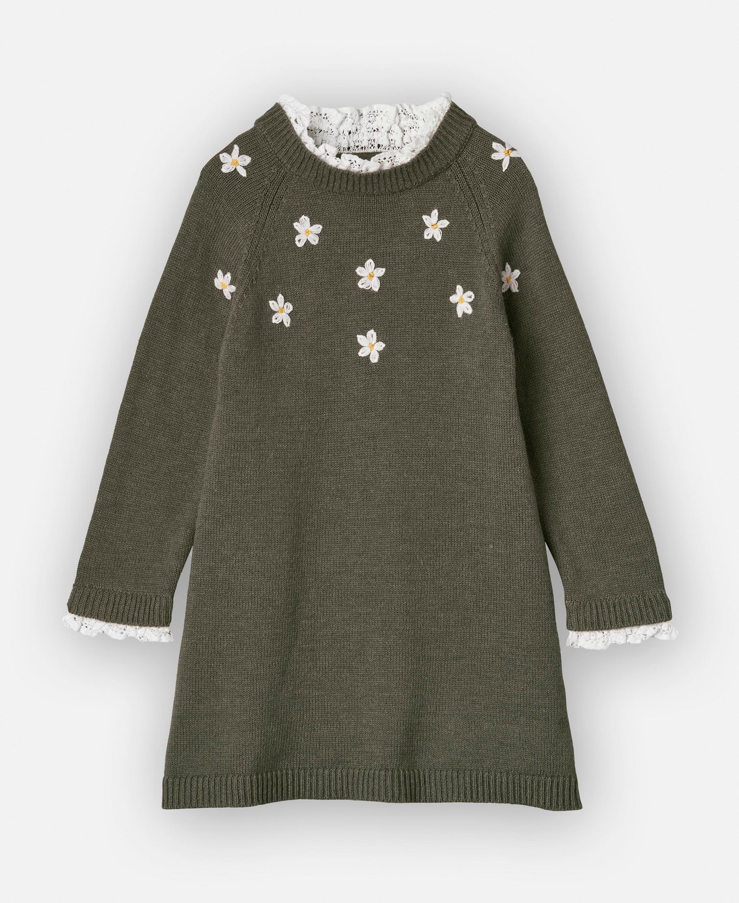 FLIINK DAISY HAND EMBROIDERED DRESS DRESS BEETLE