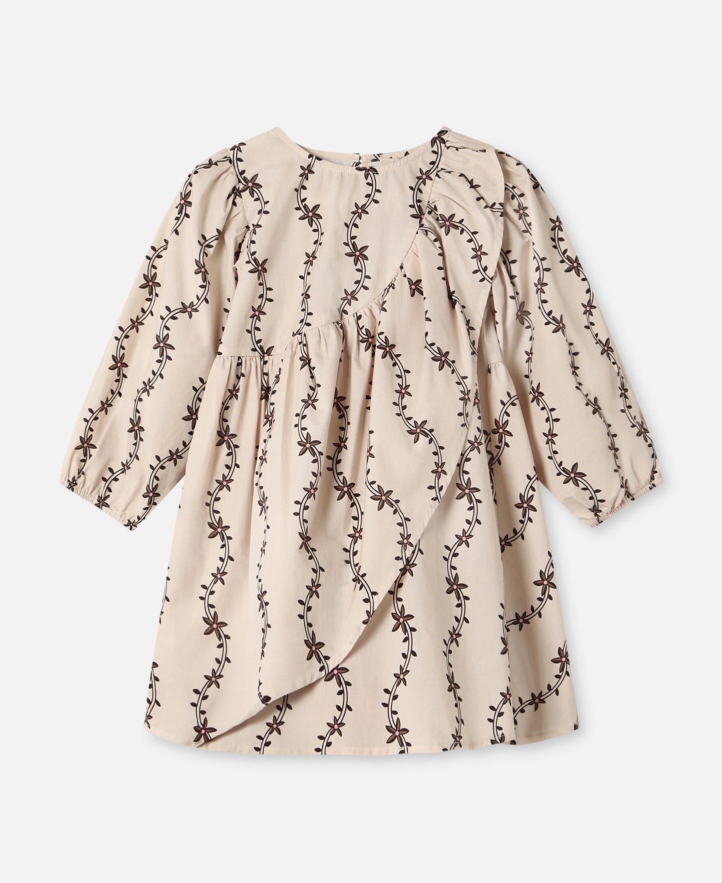 FLIINK DOLDY LS DRESS DRESS SANDSHELL AOP