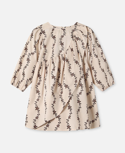 FLIINK DOLDY LS DRESS DRESS SANDSHELL AOP