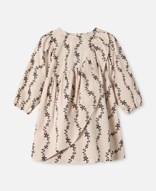 FLIINK DOLDY LS DRESS DRESS SANDSHELL AOP