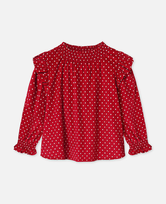 FLIINK DOLLY DOT BLOUSE BLOUSE RED BUD DOT
