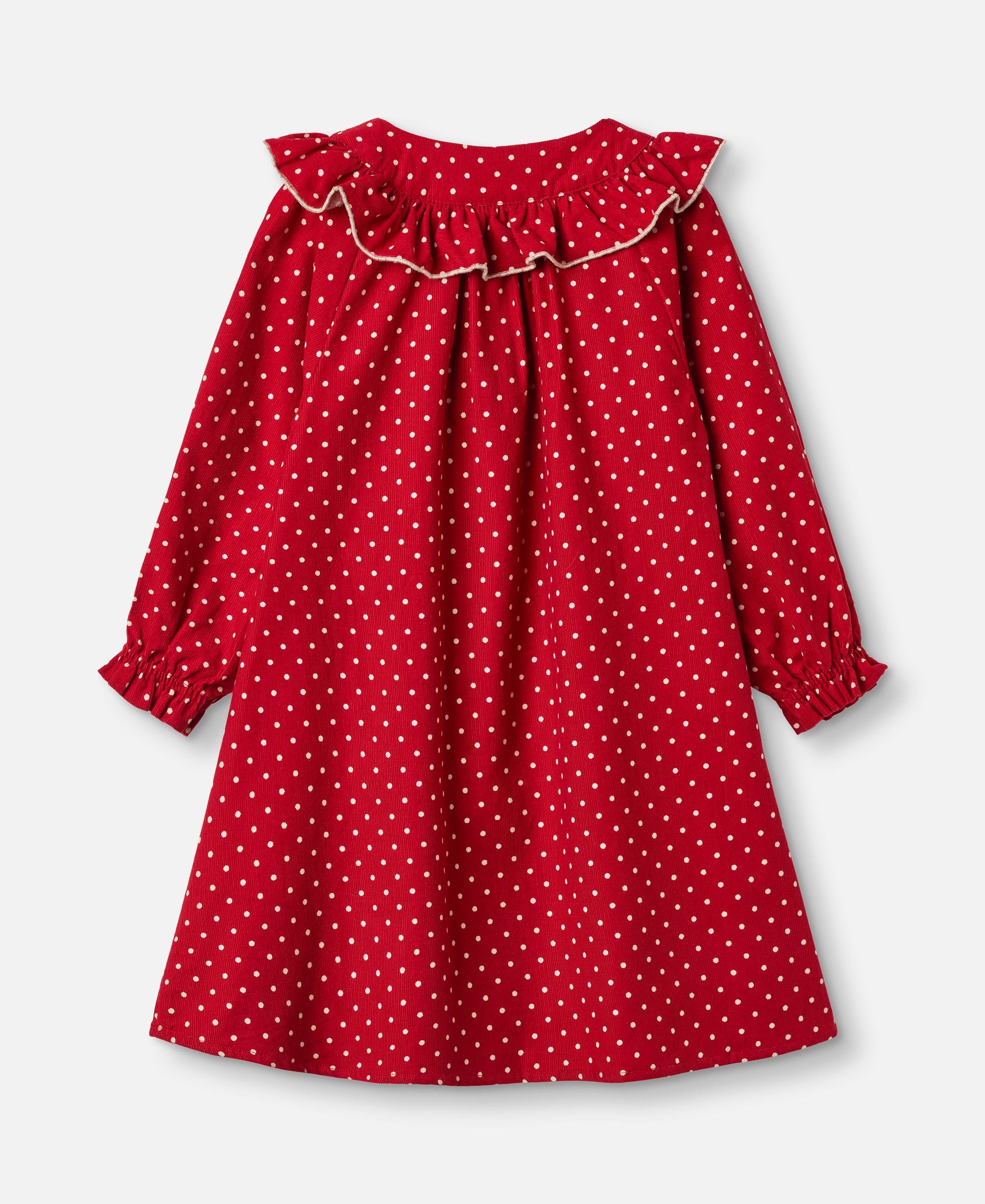 FLIINK DOLLY DOT COLLAR DRESS DRESS POMPEIAN RED
