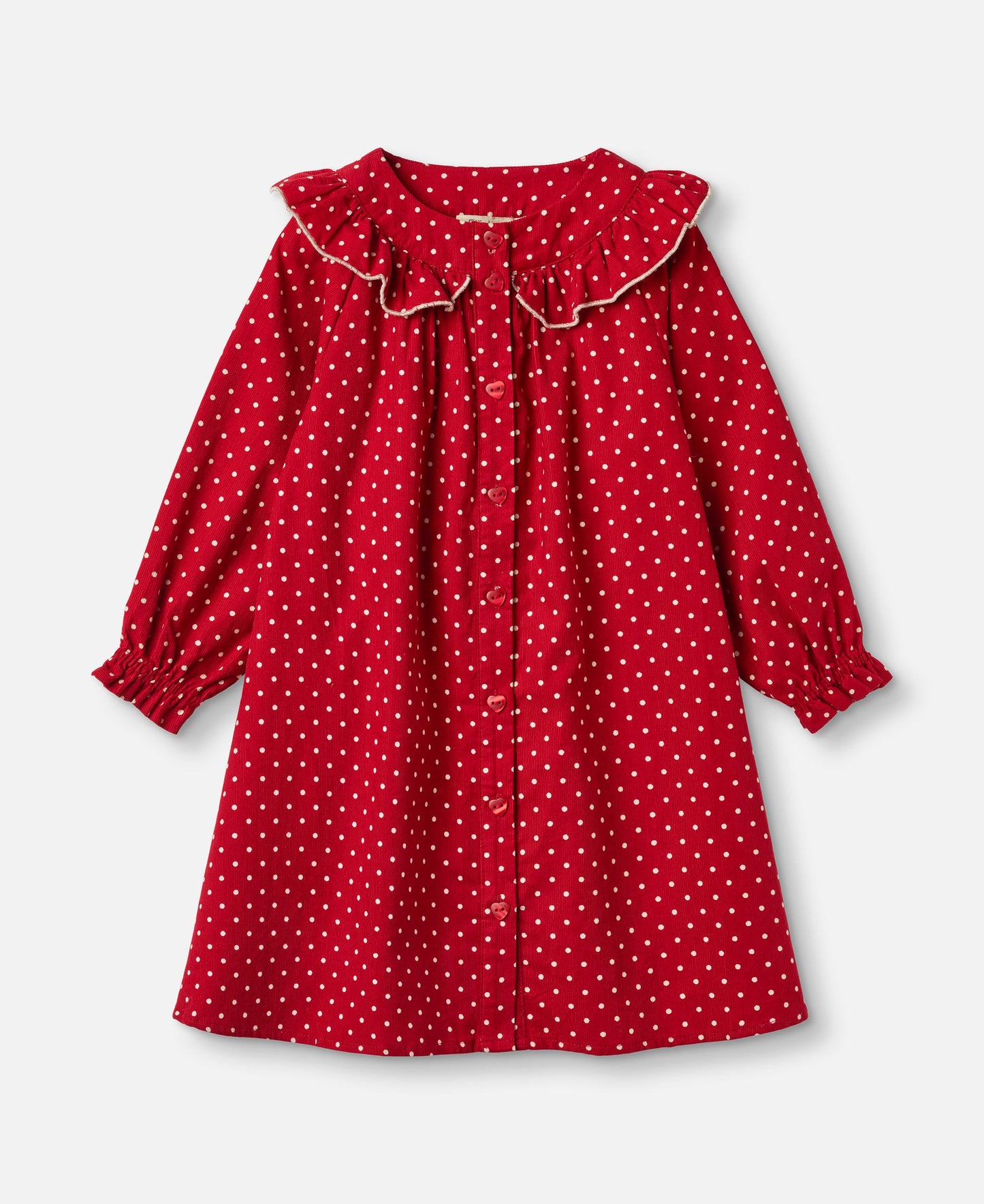 FLIINK DOLLY DOT COLLAR DRESS DRESS POMPEIAN RED