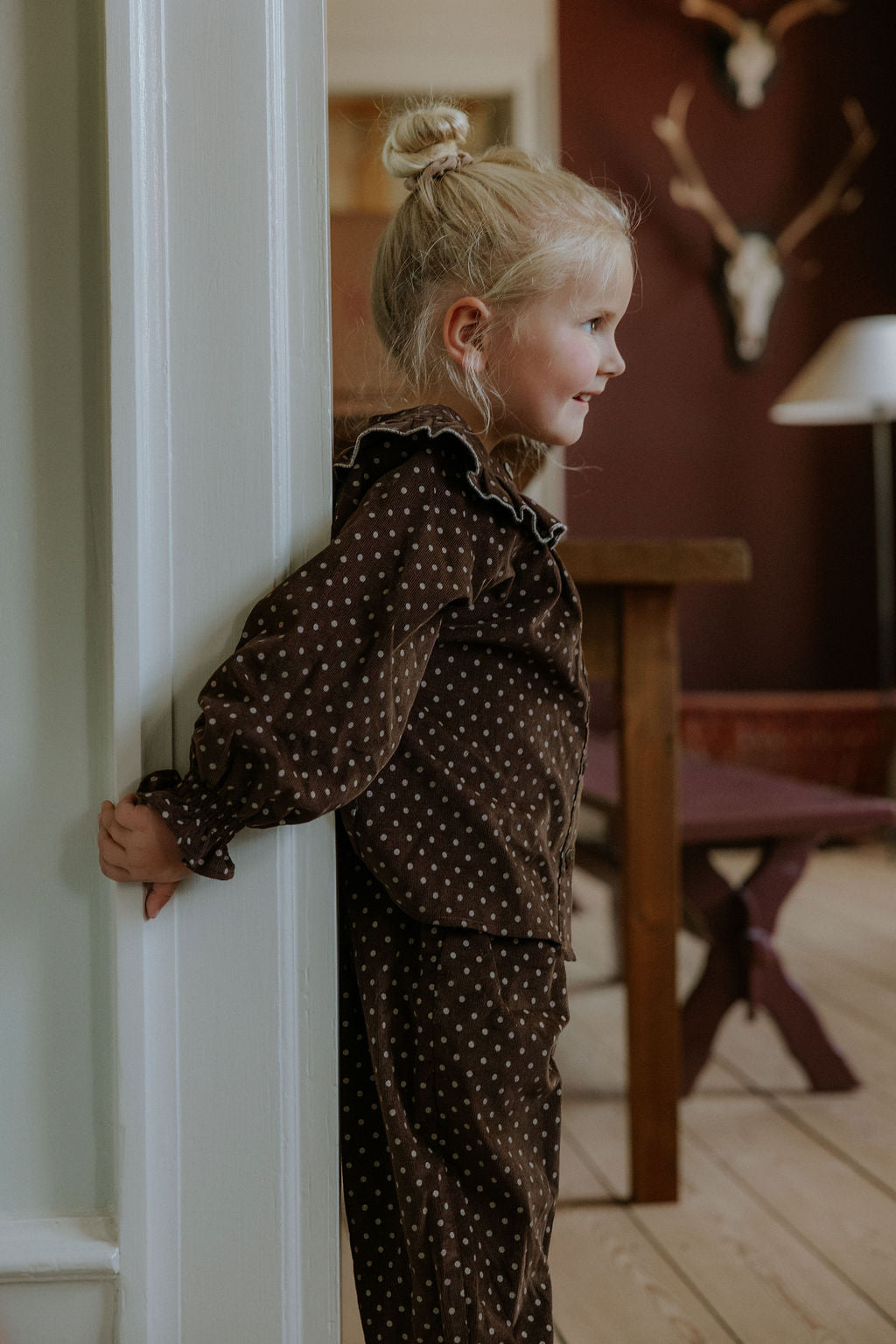 FLIINK DOLLY DOT PANT PANT COFFEE BEAN DOT