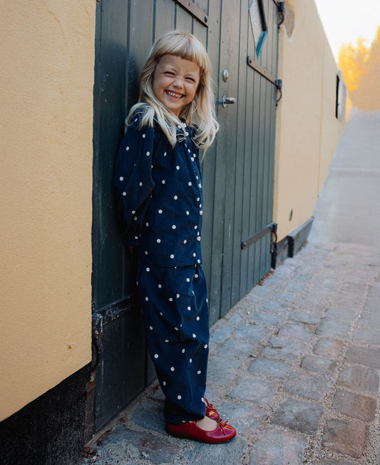 FLIINK DOLLY DOT PANT PANT INSIGNIA BLUE AOP