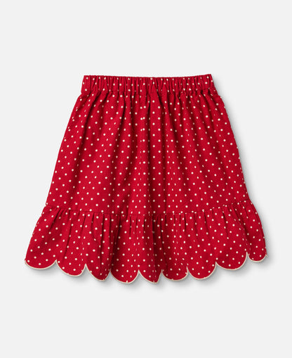 FLIINK DOLLY DOT SKIRT SKIRT POMPEIAN RED