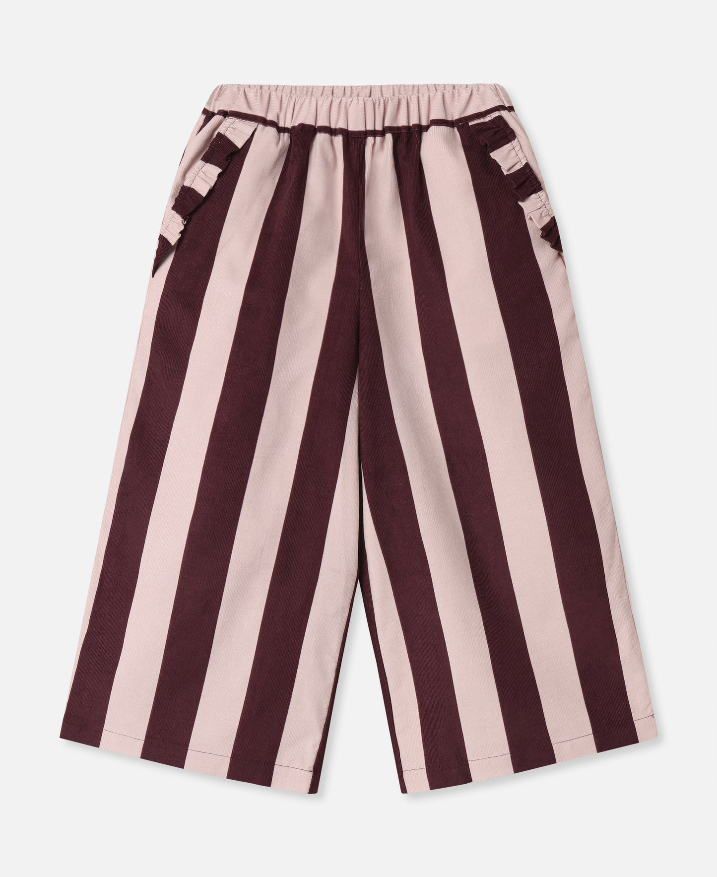 FLIINK DOLLY STRIPE PANT PANT SMOKE ROSE/BURGUNDY STRIPE