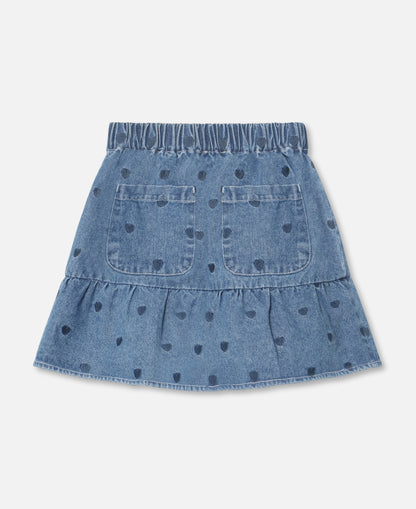 FLIINK DONNA DENIM SKIRT SKIRT LIGHT DENIM BLUE