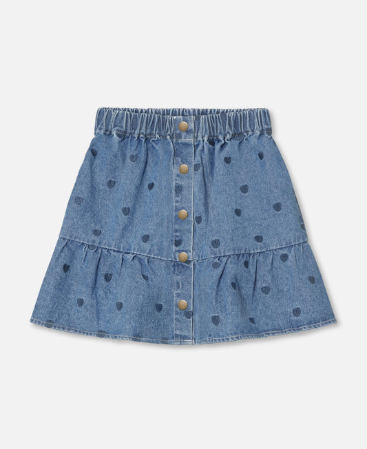 FLIINK DONNA DENIM SKIRT SKIRT LIGHT DENIM BLUE