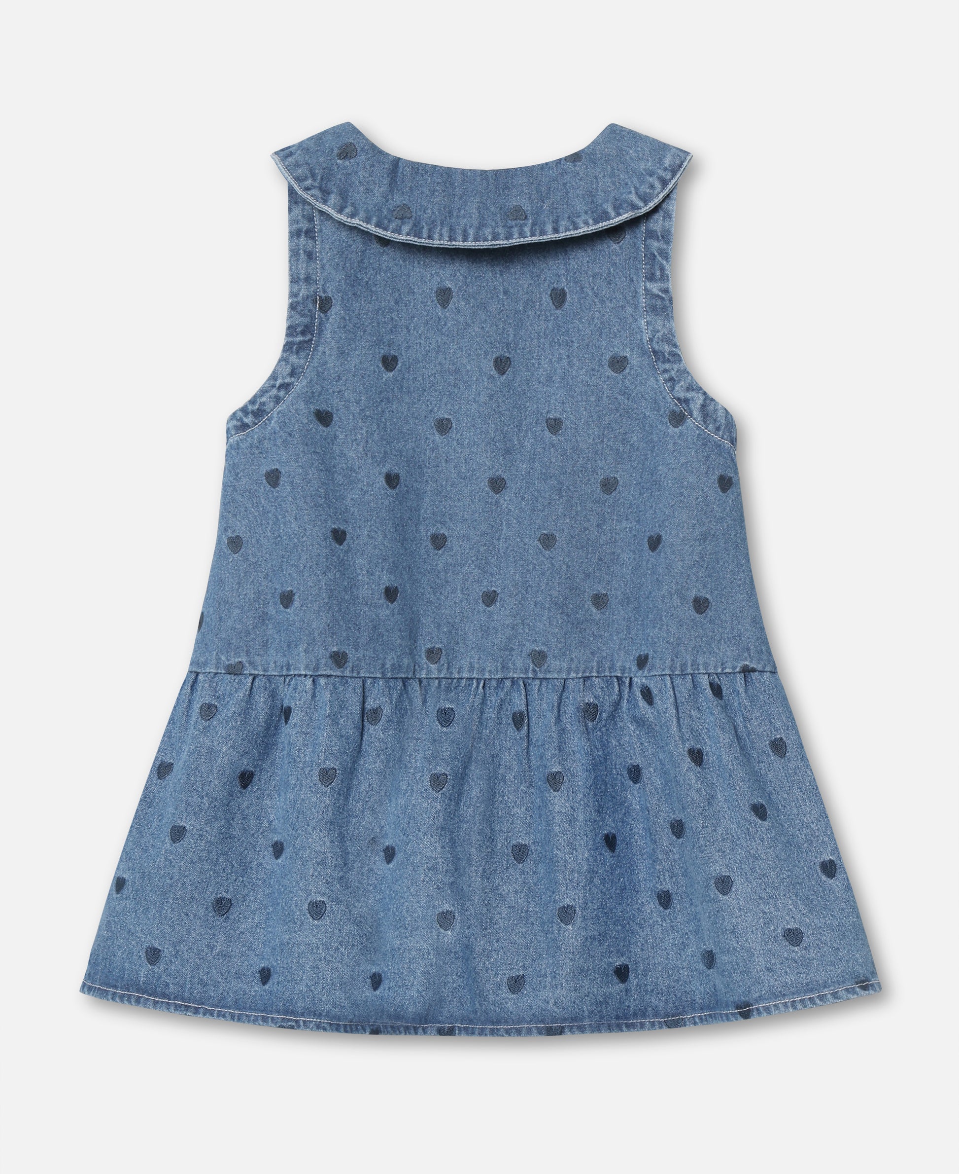 FLIINK DONNA DENIM SPENCER DRESS DRESS LIGHT DENIM BLUE