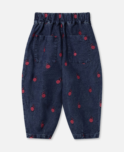FLIINK DONNA EMBR. DENIM PANT PANT DARK DENIM BLUE