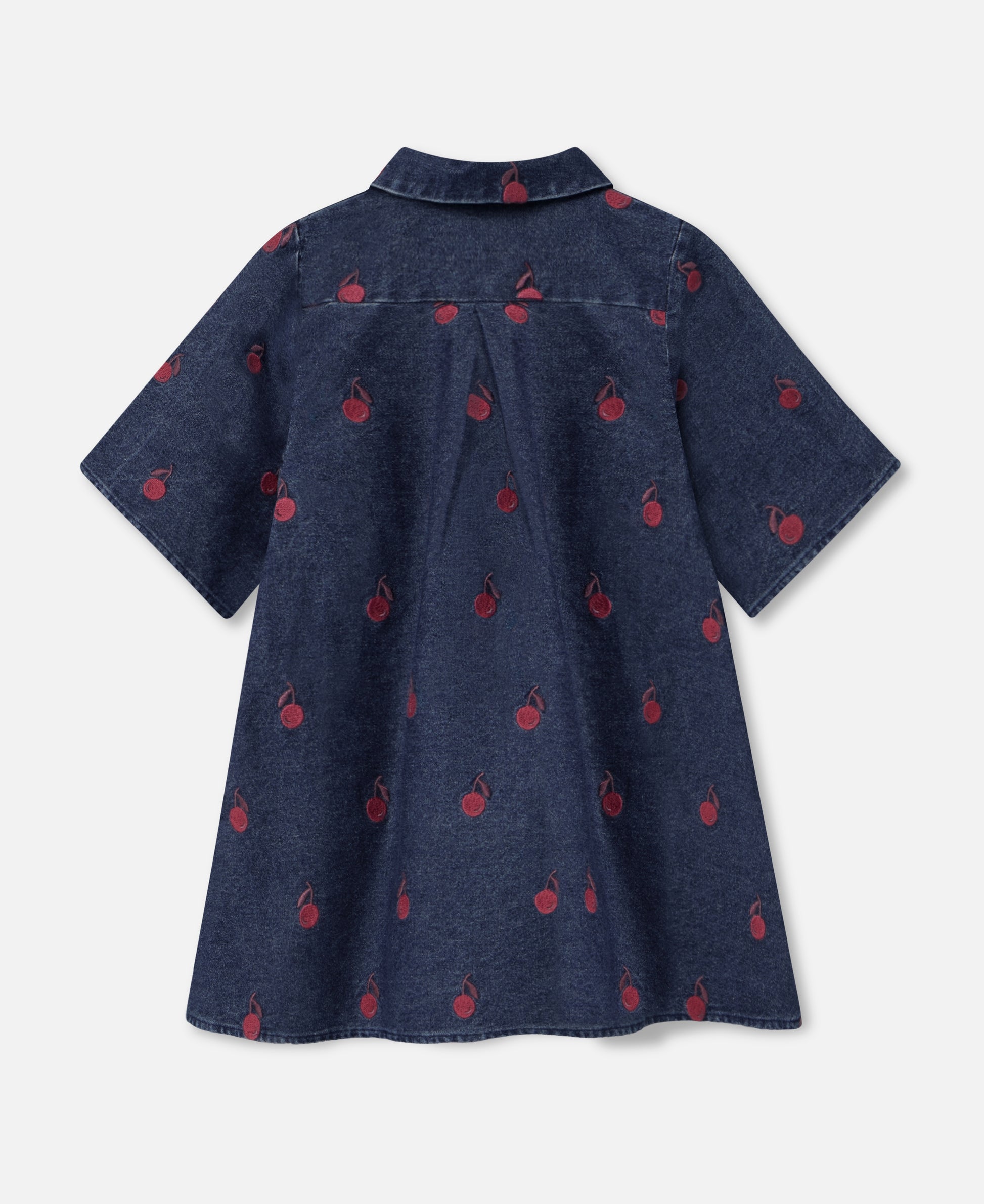 FLIINK DONNA EMBR SHIRT DRESS DRESS DARK DENIM BLUE