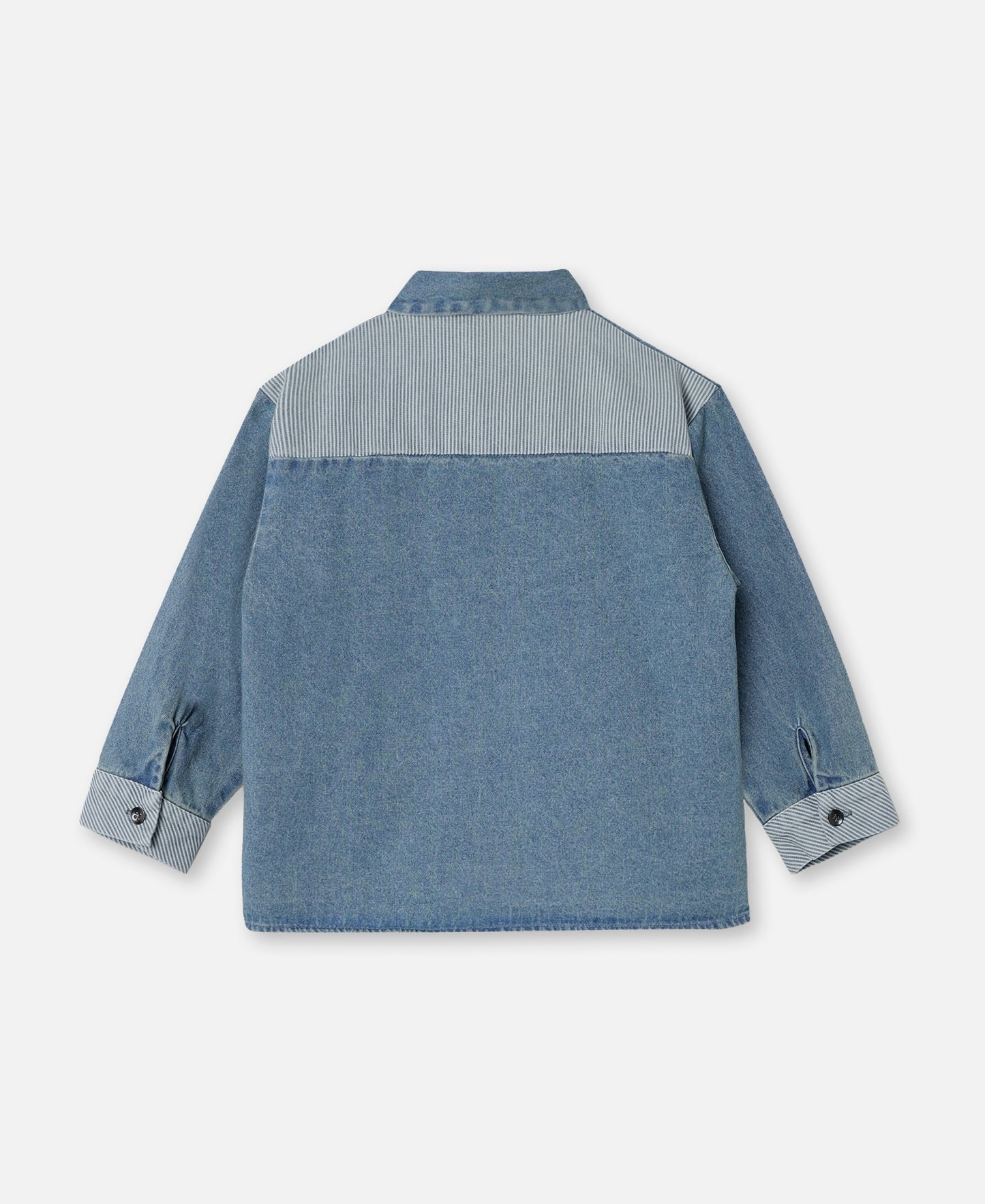 FLIINK DON CONTRAST LS SHIRT SHIRT MEDIUM DENIM BLUE