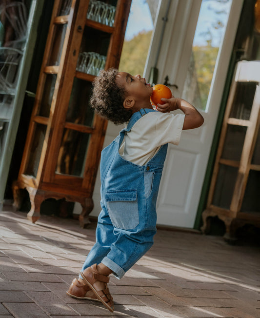 FLIINK DON CONTRAST OVERALL OVERALL MEDIUM DENIM BLUE