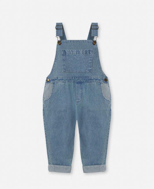 FLIINK DON CONTRAST OVERALL OVERALL MEDIUM DENIM BLUE