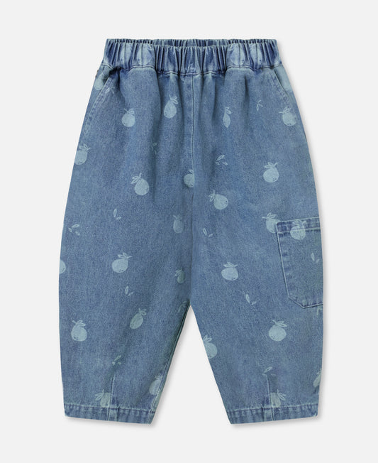 FLIINK DON DENIM DUNA CARGO PANT PANT MEDIUM BLUE AOP