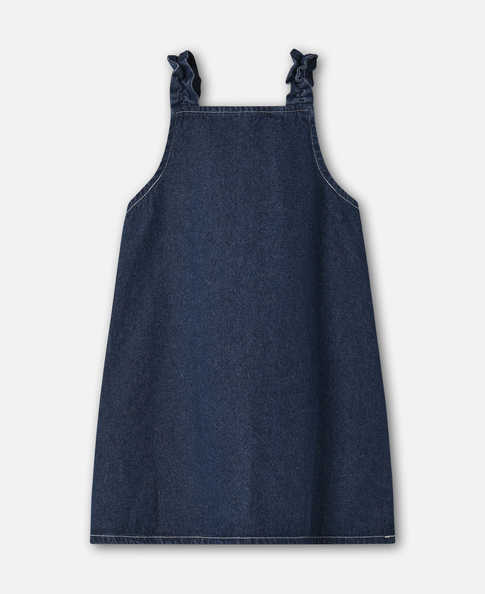 FLIINK DON DENIM OVERALLDRESS DRESS DARK DENIM BLUE