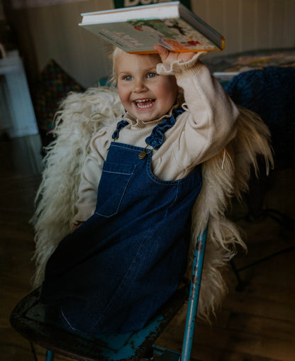FLIINK DON DENIM OVERALLDRESS DRESS DARK DENIM BLUE