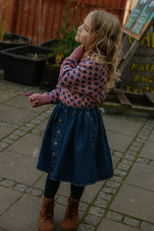 FLIINK DON DENIM SKIRT SKIRT DARK DENIM BLUE