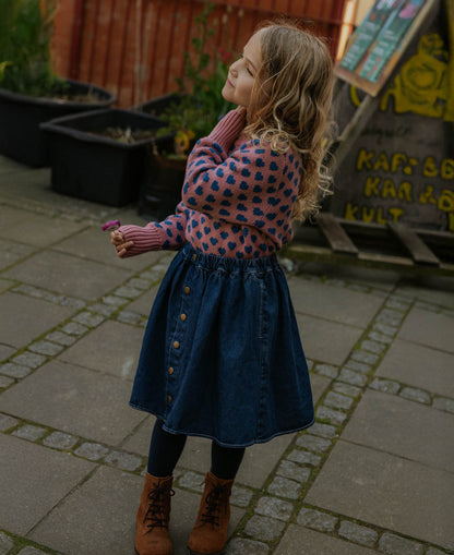 FLIINK DON DENIM SKIRT SKIRT DARK DENIM BLUE