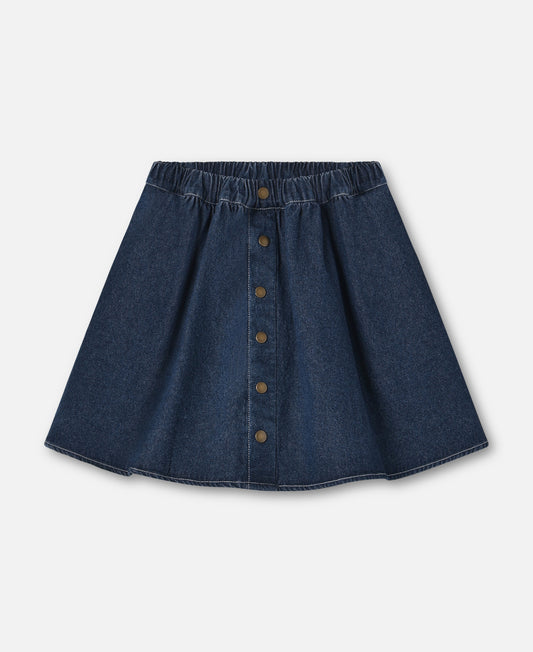 FLIINK DON DENIM SKIRT SKIRT DARK DENIM BLUE