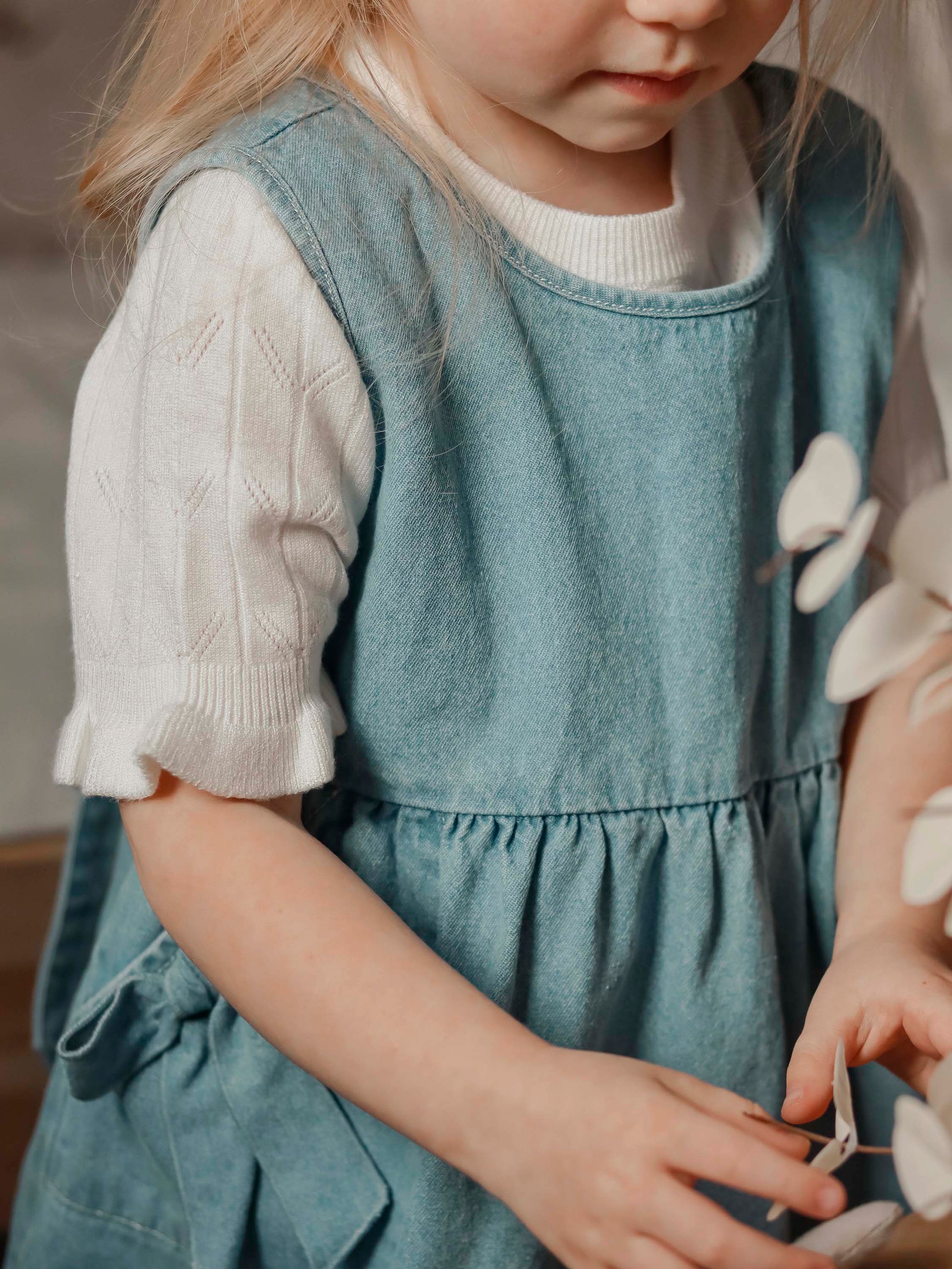 FLIINK DON DENIM SPENCERDRESS DRESS LIGHT DENIM BLUE