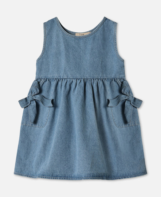 FLIINK DON DENIM SPENCERDRESS DRESS LIGHT DENIM BLUE