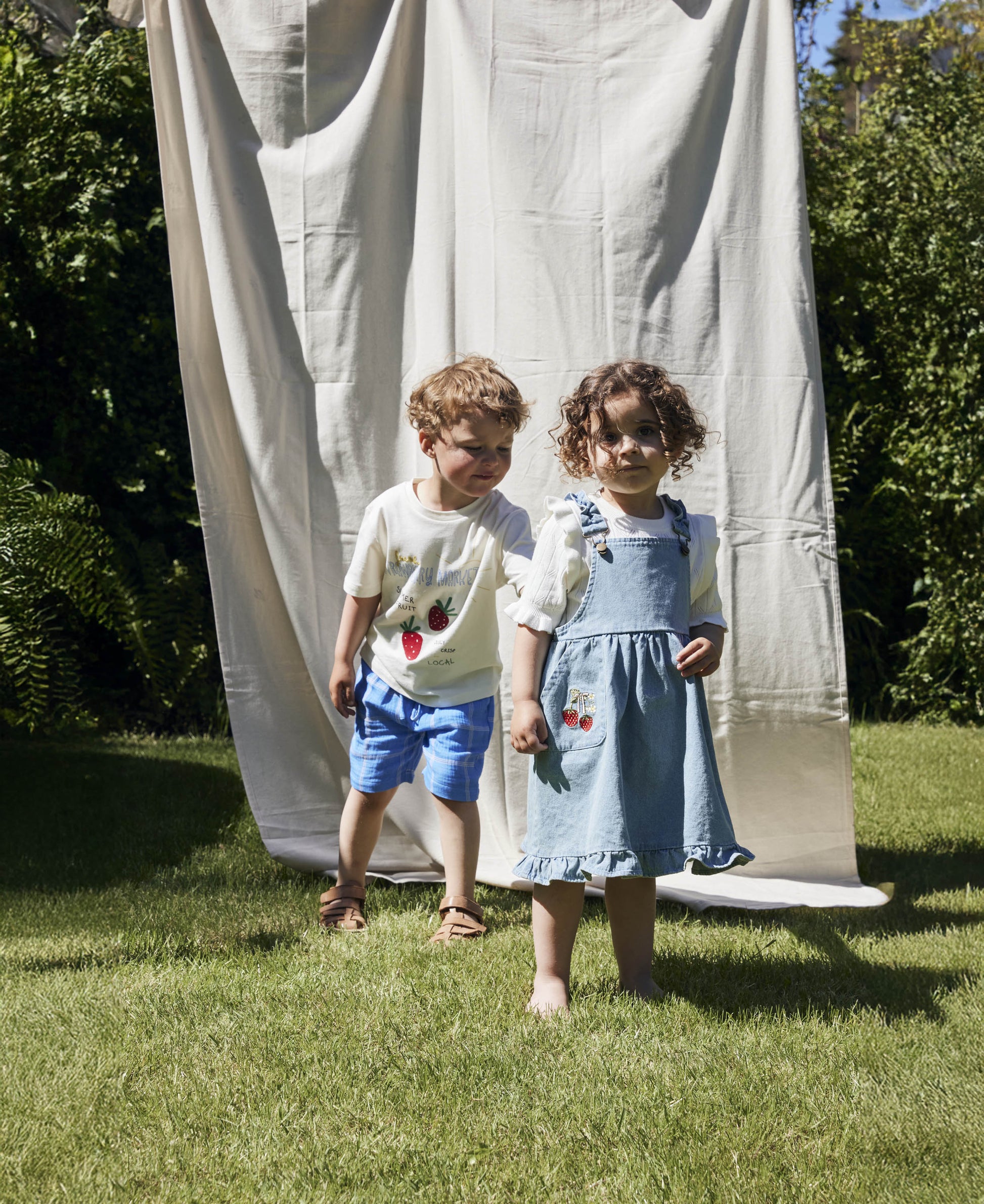 FLIINK DON EMBR SPENCERDRESS DRESS LIGHT DENIM BLUE