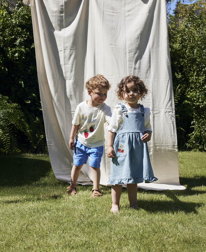 FLIINK DON EMBR SPENCERDRESS DRESS LIGHT DENIM BLUE