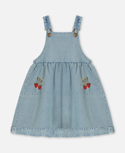FLIINK DON EMBR SPENCERDRESS DRESS LIGHT DENIM BLUE