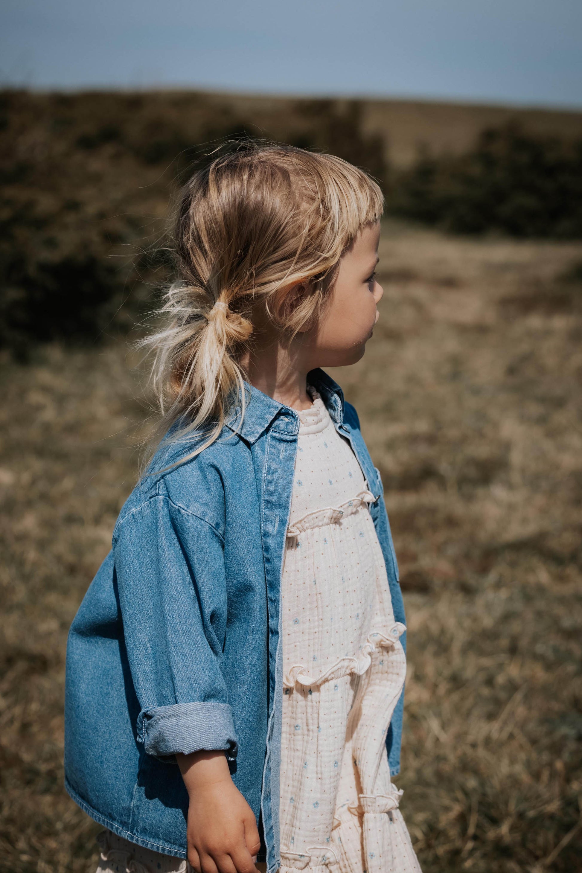 FLIINK DON LS SHIRT SHIRT LIGHT DENIM BLUE