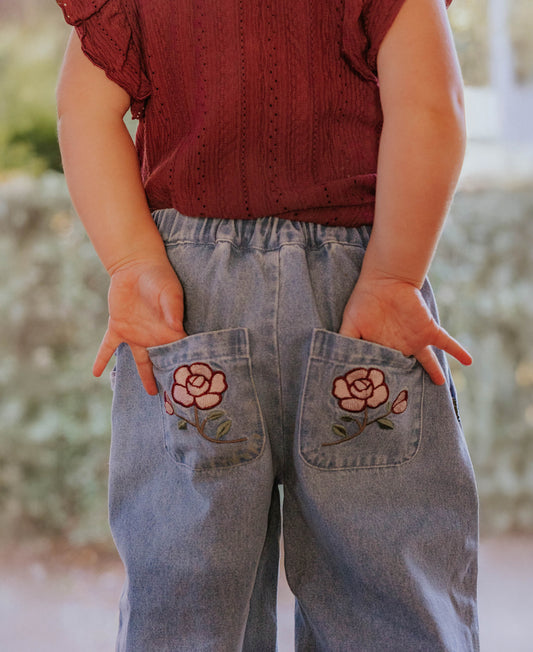 FLIINK DON ROSE PANT PANT MEDIUM DENIM BLUE