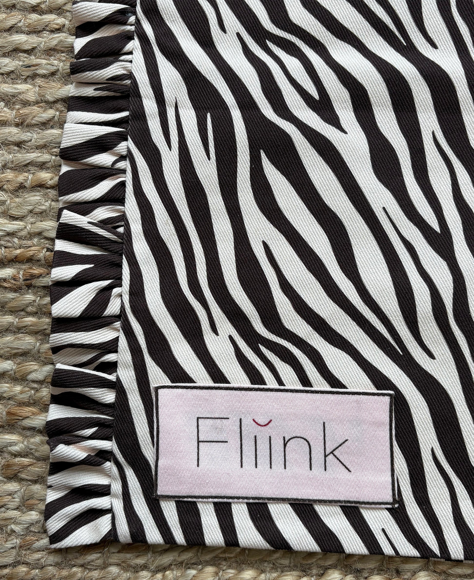 FLIINK DUNA ZEBRA TOTEBAG BAG ZEBRA AOP