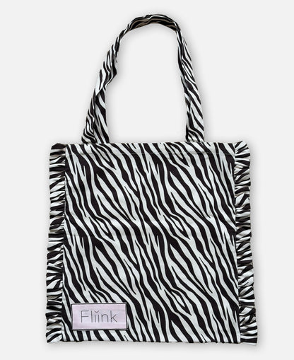 FLIINK DUNA ZEBRA TOTEBAG BAG ZEBRA AOP