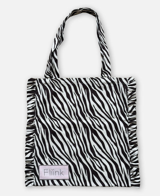 FLIINK DUNA ZEBRA TOTEBAG BAG ZEBRA AOP