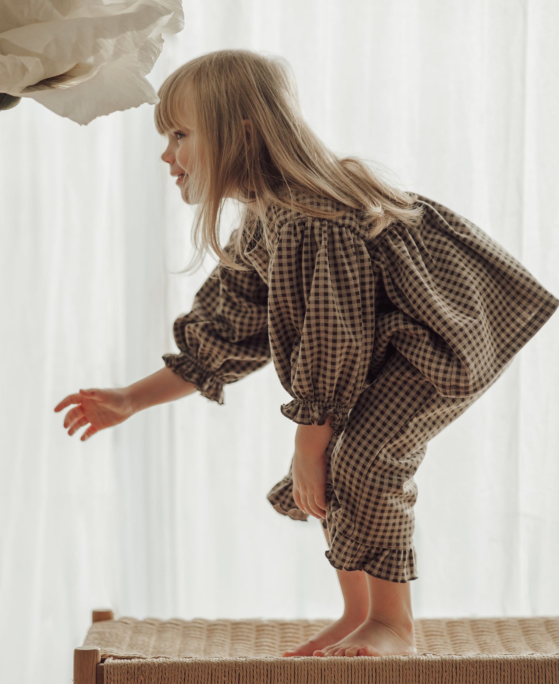 FLIINK ELLA BLOUSE BLOUSE SANDSHELL / COFFEE BEAN