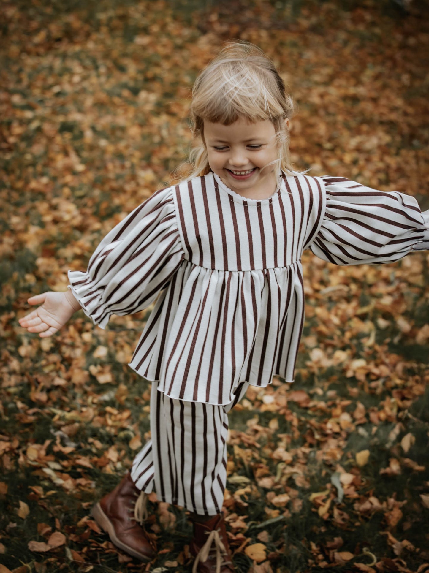 FLIINK ELLY 3-4 BLOUSE BLOUSE SANDSHELL STRIPE