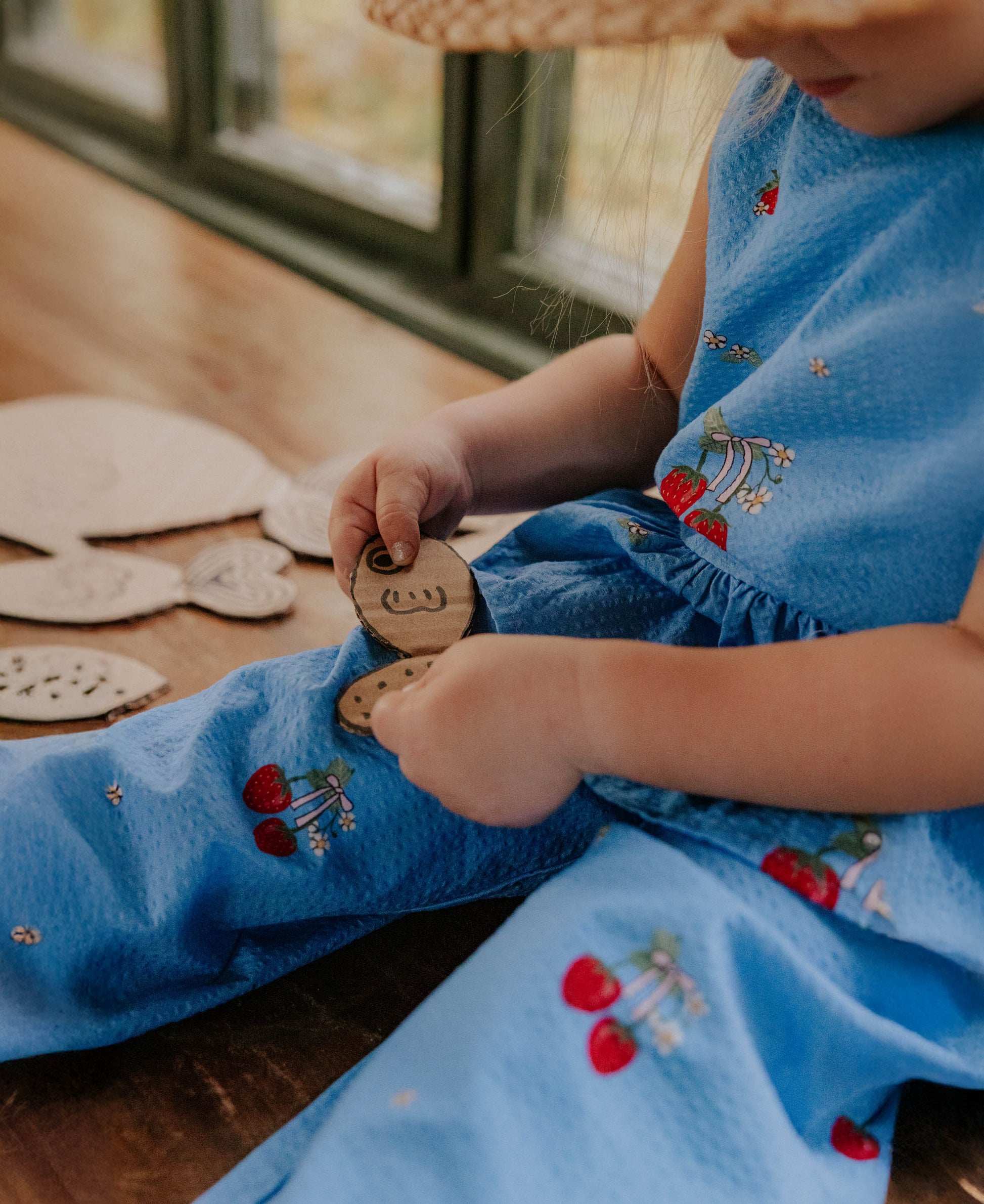 FLIINK ELMA PANT PANT MARINA BLUE AOP