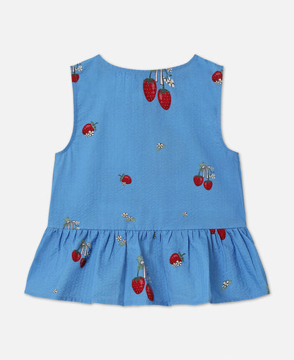 FLIINK ELMA SL TOP SINGLET MARINA BLUE AOP