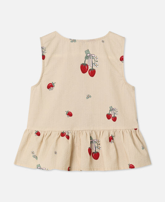 FLIINK ELMA SL TOP SINGLET SANDSHELL AOP