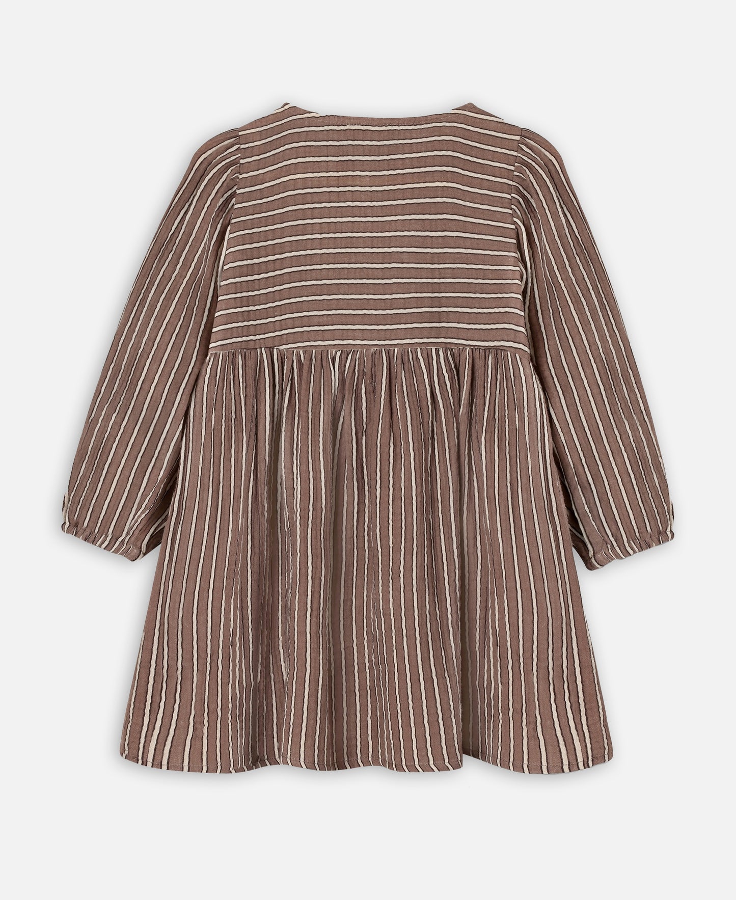 FLIINK ELMO BOW DRESS DRESS PINE BARK STRIPE