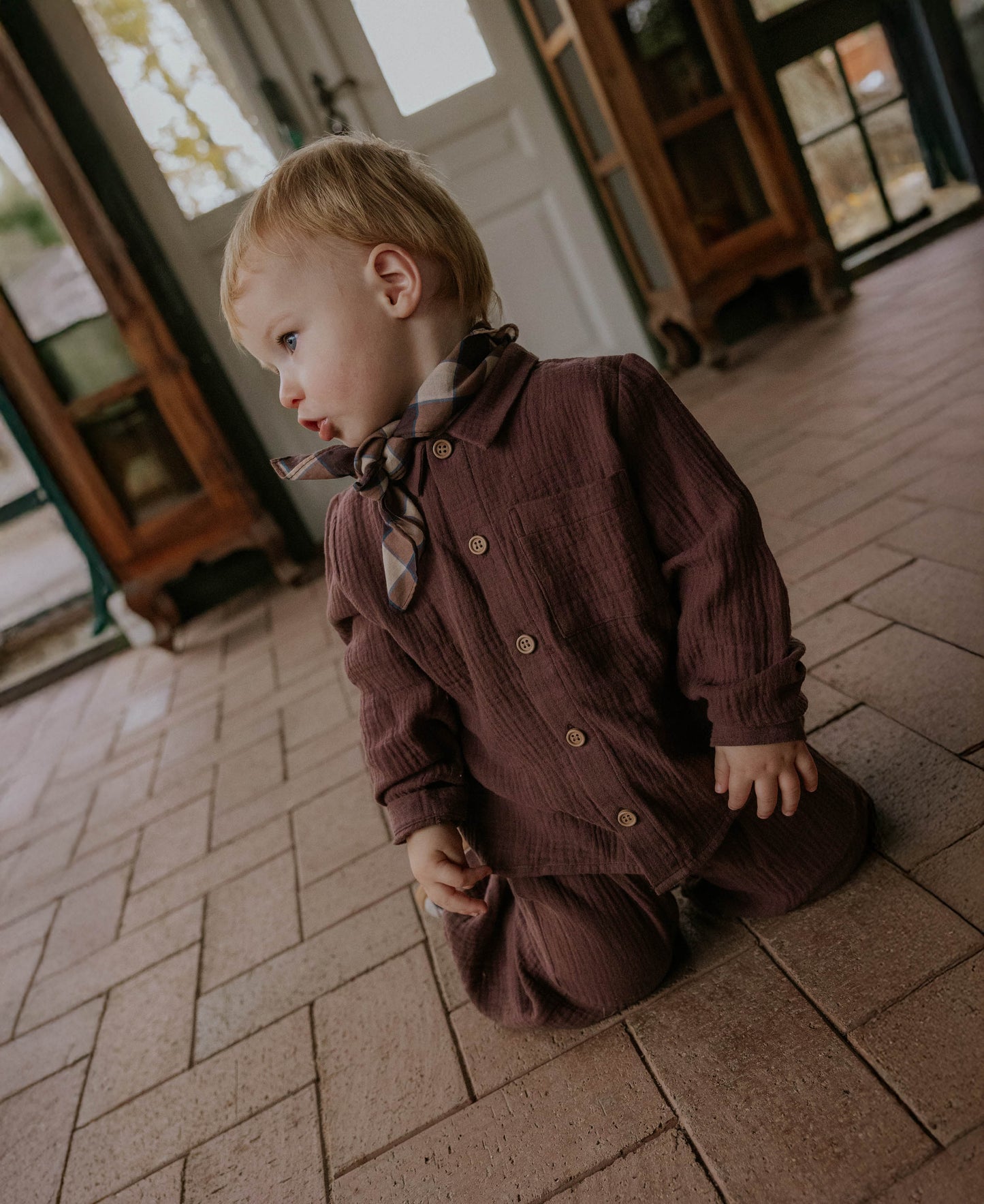 FLIINK ELMO LS SHIRT SHIRT COFFEE BEAN