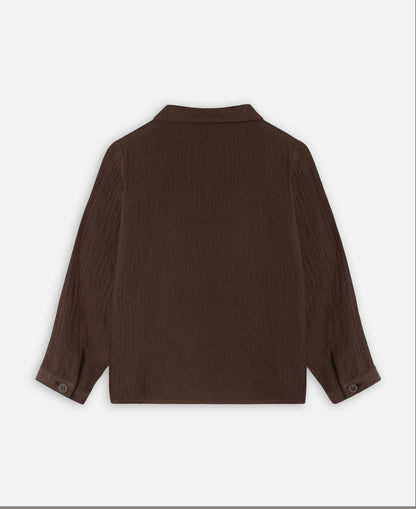 FLIINK ELMO LS SHIRT SHIRT COFFEE BEAN