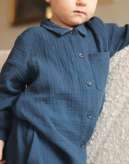 FLIINK ELMO LS SHIRT SHIRT INSIGNIA BLUE