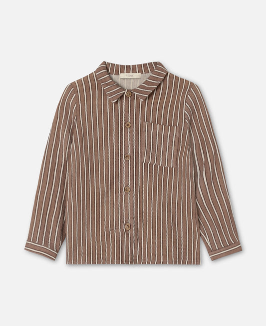 FLIINK ELMO LS SHIRT SHIRT PINE BARK STRIPE